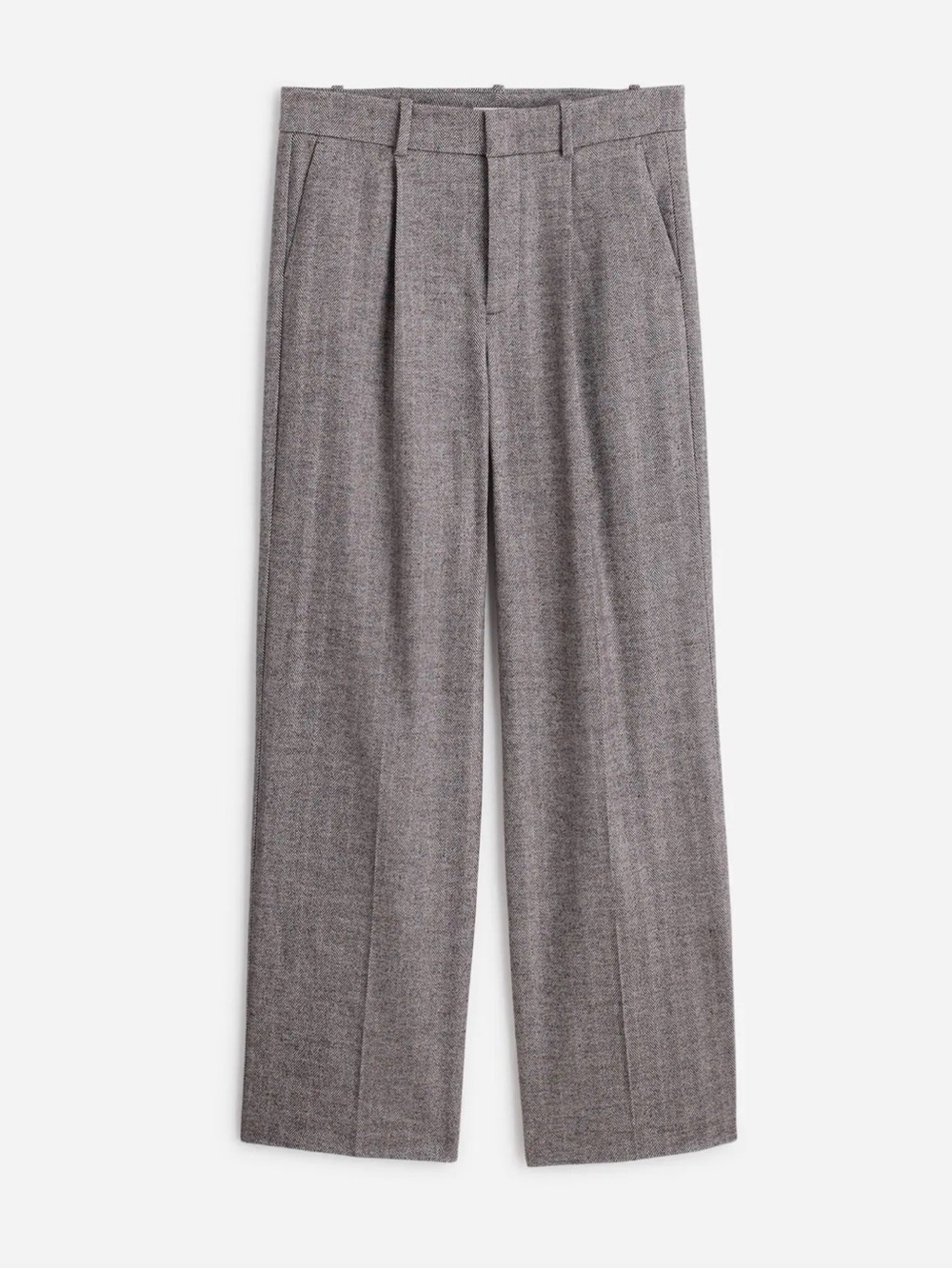 NWT Madewell 10Tall Slouchy Straight Pants in Herringbone Italian Fabric